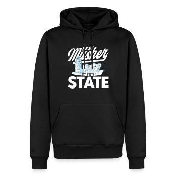 Traîneau traîneau Course de chiens Husky Possessions - Sweat à capuche Premium bio Homme - noir - Devant - Nico (187cm)