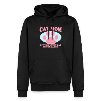 Chat Maman Chats Chat Maman Chat Propriétaire Cadeau - Sweat à capuche Premium bio Homme - noir - Devant - Nico (187cm)
