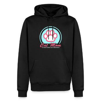 Chat Maman Chat Maman Chats Chat Propriétaire Cadeau - Sweat à capuche Premium bio Homme - noir - Devant - Nico (187cm)