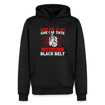 Combat au sol Jiu Jitsu Jiu Jitsu Cadeau d’entraînement - Sweat à capuche Premium bio Homme - noir - Devant - Nico (187cm)
