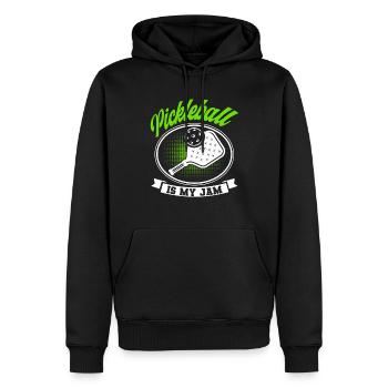 Pickleball spielen Pickleball Paddleball Geschenk - Männer Premium Bio Hoodie - Schwarz - Vorne - Nico (187cm)
