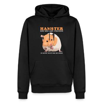 Hamster Nain Hamster Golden Hamster Cadeau - Sweat à capuche Premium bio Homme - noir - Devant - Nico (187cm)