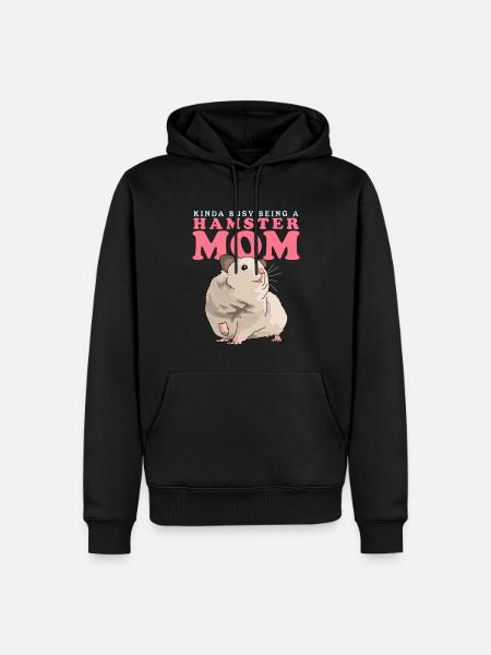 Hamster Mom Zwerghamster Goldhamster Geschenk - Männer Premium Bio Hoodie - Schwarz
