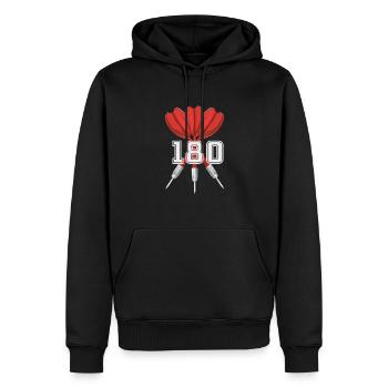 DART - Dart with 180 - I play DART - Men’s Premium Organic Hoodie - black - Front - Nico (187cm)