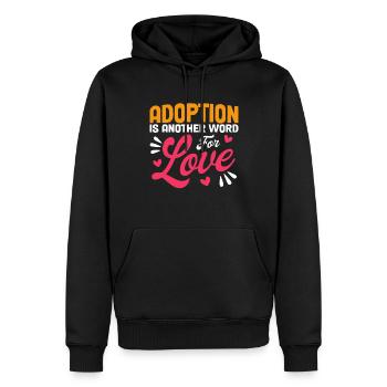 Parents adoptifs Adoption d’enfants Parents d’accueil - Sweat à capuche Premium bio Homme - noir - Devant - Nico (187cm)