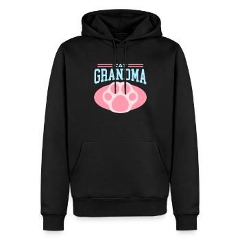 Chats Grand-mère Chat Propriétaire Cadeau - Sweat à capuche Premium bio Homme - noir - Devant - Nico (187cm)