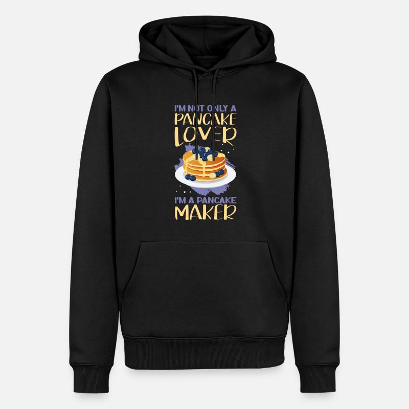 Pancakes Pancakes Pancake Cadeau - Sweat à capuche Premium bio Homme - noir