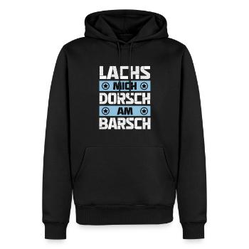 Lachs Mich Dorsch Am Barsch - Männer Premium Bio Hoodie - Schwarz - Vorne - Nico (187cm)