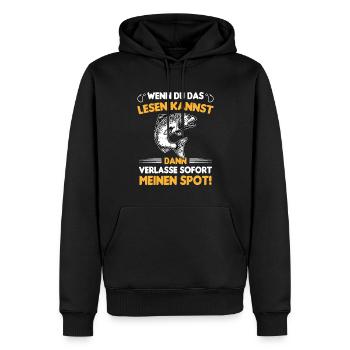 Anglerspot Angler Regeln Karpfen Angeln Geschenk - Männer Premium Bio Hoodie - Schwarz - Vorne - Nico (187cm)