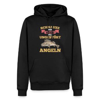 Angeln Rute König Männersport Geschenk - Männer Premium Bio Hoodie - Schwarz - Vorne - Nico (187cm)