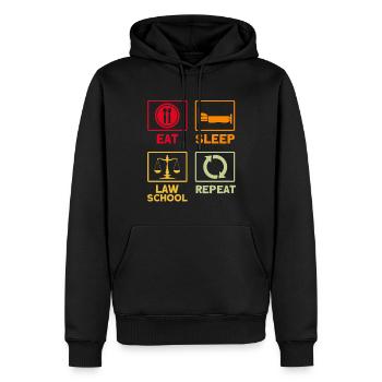 Faculté de droit Avocat Avocat en droit - Sweat à capuche Premium bio Homme - noir - Devant - Nico (187cm)