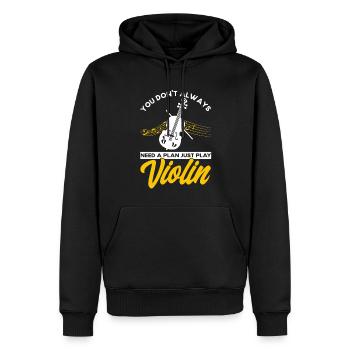 Violoniste Violoniste Violoniste Cadeau - Sweat à capuche Premium bio Homme - noir - Devant - Nico (187cm)