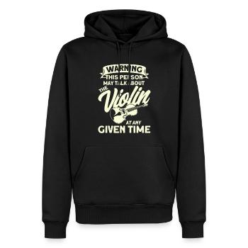 Violoniste Orchestre-Violoniste Violoniste Gesche - Sweat à capuche Premium bio Homme - noir - Devant - Nico (187cm)