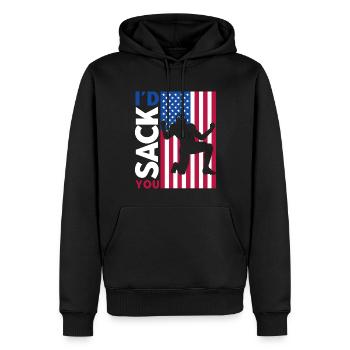 American Football Spieler American Football Mannsc - Männer Premium Bio Hoodie - Schwarz - Vorne - Nico (187cm)