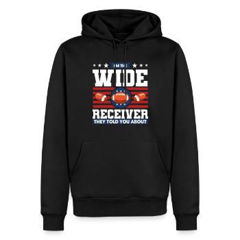 Football Spiel Football Spieler American Football - Männer Premium Bio Hoodie - Schwarz - Vorne - Nico (187cm)