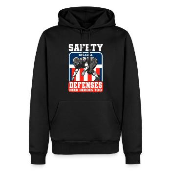 American Football American Football Spieler Footba - Männer Premium Bio Hoodie - Schwarz - Vorne - Nico (187cm)