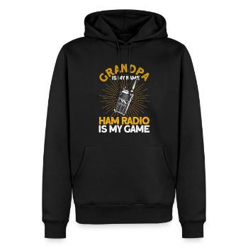 Amateur radio radio amateur Morse code transmit Gesche - Men’s Premium Organic Hoodie - black - Front - Nico (187cm)