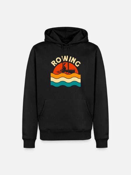 Team Rowing Rowers Rowing Gift - Men’s Premium Organic Hoodie - black