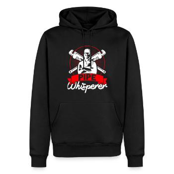 Plomberie Installations sanitaires Entretien de San - Sweat à capuche Premium bio Homme - noir - Devant - Nico (187cm)