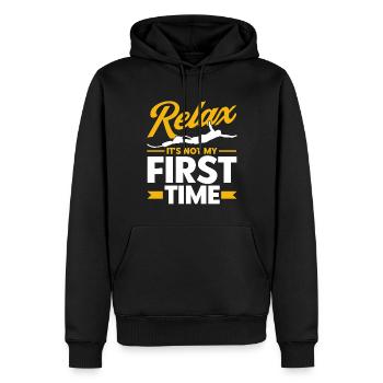 Bungee Springer Bungee Sprung Extremsport Geschenk - Männer Premium Bio Hoodie - Schwarz - Vorne - Nico (187cm)