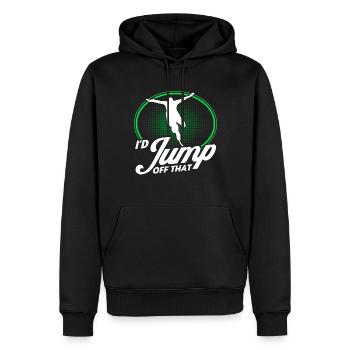 Extremsport Bungee Springen Bungee Springer - Männer Premium Bio Hoodie - Schwarz - Vorne - Nico (187cm)