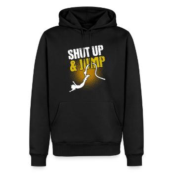 Bungee Sprung Bungee Springen Bungy Jumping - Männer Premium Bio Hoodie - Schwarz - Vorne - Nico (187cm)