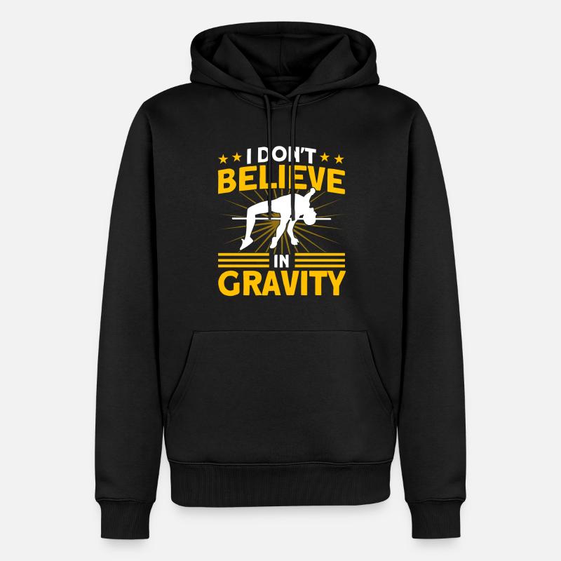 Stabhochsprung Leichtathletik Springen Geschenk - Männer Premium Bio Hoodie - Schwarz