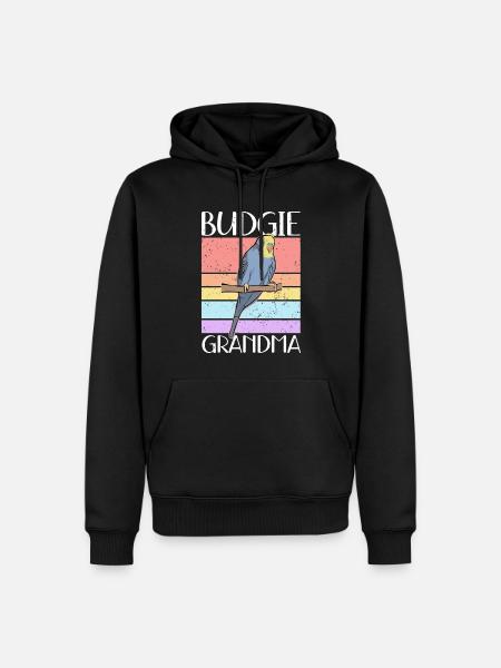 Budgerigar Grandma | Budgerigars Gift - Men’s Premium Organic Hoodie - black