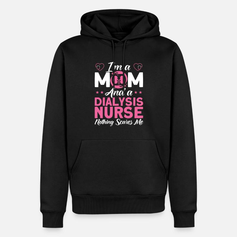 Infirmière en dialyse Infirmière infirmière - Sweat à capuche Premium bio Homme - noir