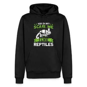Schlange Reptilien Reptilienliebhaber Geschenk - Männer Premium Bio Hoodie - Schwarz - Vorne - Nico (187cm)