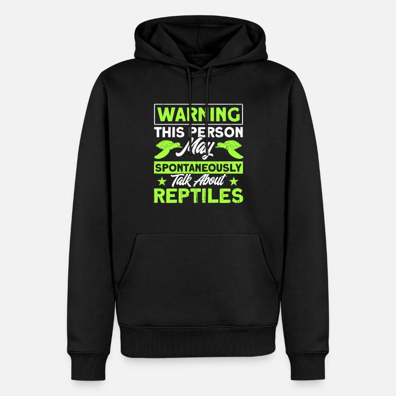 Reptil Reptilien Eidechsen Geschenk - Männer Premium Bio Hoodie - Schwarz