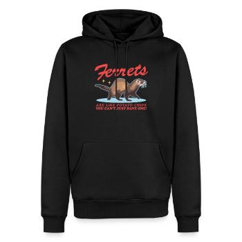 Furet Lover Owner Cadeau - Sweat à capuche Premium bio Homme - noir - Devant - Nico (187cm)