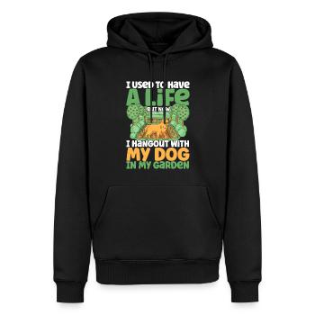 Hobbygärtner Hundehalter Garten Geschenk - Männer Premium Bio Hoodie - Schwarz - Vorne - Nico (187cm)