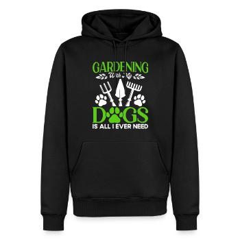 Gartenarbeit Hobbygärtner Hundehalter Geschenk - Männer Premium Bio Hoodie - Schwarz - Vorne - Nico (187cm)