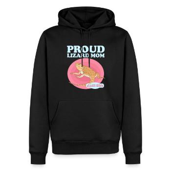 Bearded Dragon Mom Bearded Dragons Reptiles Gift - Sweat à capuche Premium bio Homme - noir - Devant - Nico (187cm)