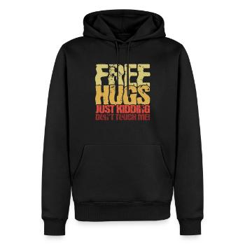 Ironie Sarcastique Noir Humour Cadeau - Sweat à capuche Premium bio Homme - noir - Devant - Nico (187cm)