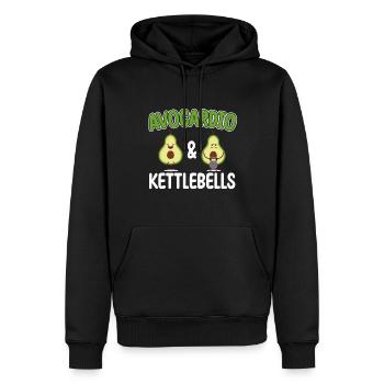 Kettlebell Cardio Avocardio & Kettlebells Vegan - Sweat à capuche Premium bio Homme - noir - Devant - Nico (187cm)