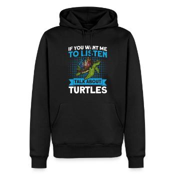 Sea turtle Sea turtles Turtles - Men’s Premium Organic Hoodie - black - Front - Nico (187cm)