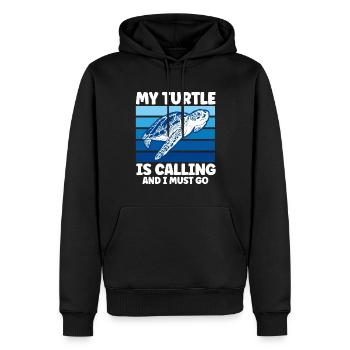 Turtle keeping Sea turtles Turtles - Men’s Premium Organic Hoodie - black - Front - Nico (187cm)