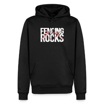 Escrime Escrime Cadeau d’escrime - Sweat à capuche Premium bio Homme - noir - Devant - Nico (187cm)