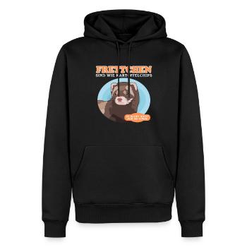 Frettchen Besitzer Ferret Marder Geschenk - Männer Premium Bio Hoodie - Schwarz - Vorne - Nico (187cm)