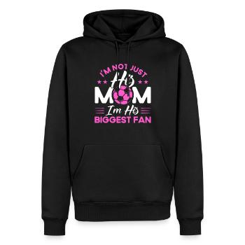 Sportfan Fußball Fußball Mama Geschenk - Männer Premium Bio Hoodie - Schwarz - Vorne - Nico (187cm)