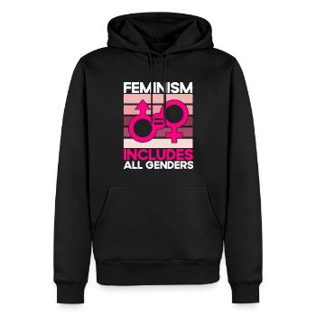 Feminismus Rechte der Frauen Feministisch Geschenk - Männer Premium Bio Hoodie - Schwarz - Vorne - Nico (187cm)