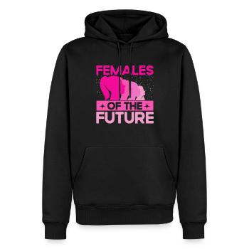 Égalité des sexes Égalité des sexes - Sweat à capuche Premium bio Homme - noir - Devant - Nico (187cm)