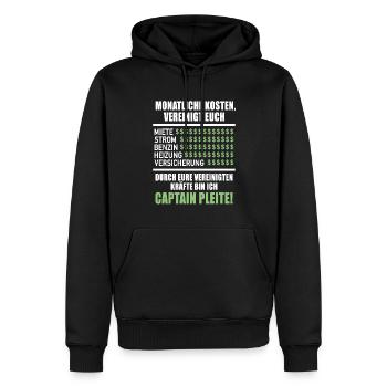 Monatliche Kosten Vereinigt Euch Miete Strom - Männer Premium Bio Hoodie - Schwarz - Vorne - Nico (187cm)