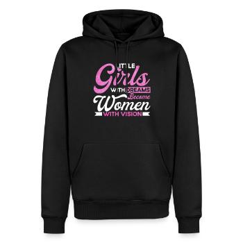 Égalité féministe des genres F - Sweat à capuche Premium bio Homme - noir - Devant - Nico (187cm)
