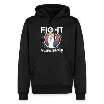Ermächtigung Gleichberechtigung der Geschlechter F - Männer Premium Bio Hoodie - Schwarz - Vorne - Nico (187cm)