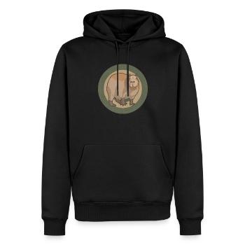Capybara Capybaras Cadeau - Sweat à capuche Premium bio Homme - noir - Devant - Nico (187cm)