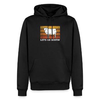 Let's Go Butin' Mutton Vintage Sheep Gift - Men’s Premium Organic Hoodie - black - Front - Nico (187cm)