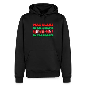 Mme Claus dans les rues Ho Ho Ho Ho Dans les draps, - Sweat à capuche Premium bio Homme - noir - Devant - Nico (187cm)